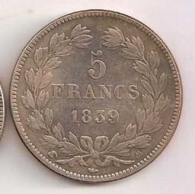 Копії, підробки Копии, подделки ^/--/^ 5 Франков 1839 Франция ^_^^^ 5 Франків 1839 Франція - фото фото фото