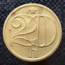 Чехословаччина Чехословакия ^/--/^ Чехословаччина 20 гелерів, 1972 ^_^^^ Чехословакия 20 гелеров, 1972 - фото фото фото