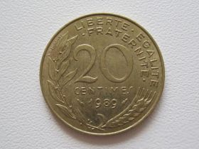 Франція Франция ^/--/^ Франция 20 сантимов 1989 года #9757 ^_^^^ Франція 20 сантимів 1989 #9757 - фото фото фото