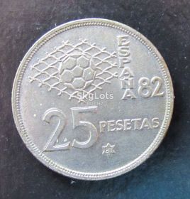 Іспанія Испания ^/--/^ Испания 25 песет, 1980 г. , разновидность 81 внутри звезды ^_^^^ Іспанія 25 песет, 1980 р., різновид 81 всередині зірки - фото фото фото