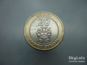 Ямайка Ямайка ^/--/^ Ямайка 20 долларов 2000  биметалл ^_^^^ Ямайка 20 доларів 2000 біметал - фото фото фото