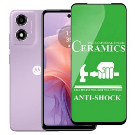 Чохли, бампера Чехлы, бампера ^/--/^ Захисне скло-плівка Fiji Ceramics для Motorola E /--/ 14 повна проклейка чорний ^_^^^ Защитное стекло-пленка Fiji Ceramics для Motorola E /--/ 14 полная проклейка черный - фото фото фото