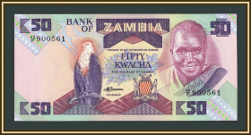 Замбія Замбия ^/--/^ Замбия 50 квача 1986-1988 Р-28  (28 /--/ a) UNC ^_^^^ Замбія 50 квача 1986-1988 Р-28 (28 /--/ a) UNC - фото фото фото