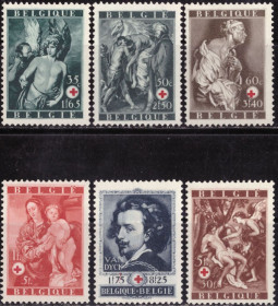 Мистецтво Искусство ^/--/^ Бельгия. Живопись. Красный крест.  (серия)* 1944 г. ^_^^^ Бельгія. Живопис. Червоний хрест. (серія) * 1944 - фото фото фото