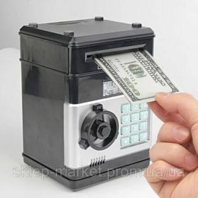 Інше Другое ^/--/^ Детский сейф-сокровища с кодовым замком и купюроприемником Kids Bank (Черный), электронная копилка ^_^^^ Дитячий сейф-скарби з кодовим замком і купюроприймачем Kids Bank (Чорний), електронна скарбничка - фото фото фото