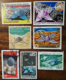 Освоєння космосу Освоение космоса ^/--/^ Луна-9 Разные марки 1966-1978 ^_^^^ Луна-9 Різні марки 1966-1978 - фото фото фото