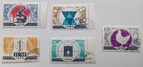 СРСР - СССР - ^/--/^ СССР 1966 Международные научные конгрессы, гашеные (I) ^_^^^ СРСР 1966 Міжнародні наукові конгреси, гашені (I) - фото фото фото