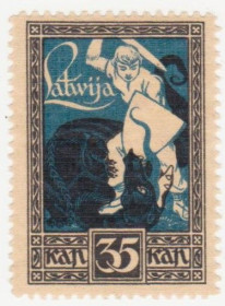 Балтійські країни Балтийские страны ^/--/^ Латвия 1919 г № 26 * ^_^^^ Латвія 1919 р. No 26* - фото фото фото