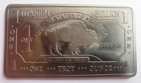 Сувенірна продукація, копії Сувенирная продукция, копии ^/--/^ TITANIUM BULLION .999 FINE USA ^_^^^ TITANIUM BULLION.999 FINE USA (Коллекционный слиток) - фото фото фото