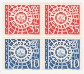 Скандинавія Скандинавия ^/--/^ Швеция 1968 г. № 607‑608 ** кварт блок ^_^^^ Швеція 1968 р. No 607‐608 ** кварт блок - фото фото фото
