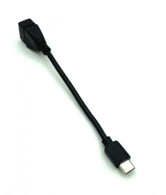 Шлейфи, перехідники Шлейфы, переходники ^/--/^ OTG переходник Plastic Type C to USB-AF Black ^_^^^ Plastic Type C to USB-AF Black - фото фото фото