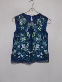 Топи Топы ^/--/^ Топ сетка цветочная вышивка &amp;apos;Karen Millen&amp;apos; 42 /--/ р ^_^^^ Топ сітка квіткова вишивка &amp;apos;Karen Millen&amp;apos;; 42 /--/ р - фото фото фото