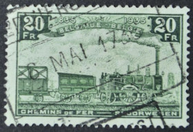 Інше Другое ^/--/^ Бельгия ЖД Железнодорожная Марка 1935 ^_^^^ Бельгія Залізнична Марка 1935 - фото фото фото