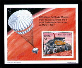 Освоєння космосу Освоение космоса ^/--/^ Космос . Палау 1996 г  MNH - блок ^_^^^ Космос . Палау 1996 MNH - блок - фото фото фото