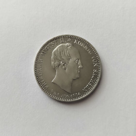 Німеччина до  року Германия до  года ^/--/^ 1/3 ТАЛЕРА САКСОНИЯ   (ГЕРМАНИЯ) 1854 &amp;quot;ПОСМЕРТНЫЙ&amp;quot; состояние aU-UNC!!! серебро ОЧЕНЬ РЕДКАЯ!!! ^_^^^ 1/3 талера Саксонія (ГЕРМАНІЯ) 1854 &amp;quot; ПОСМЕРТНИЙ &amp;quot; стан aU-UNC!!! - фото фото фото
