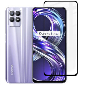 Чохли, бампера Чехлы, бампера ^/--/^ Захисне скло Fiji Premium для Realme 8 /--/ i повне проклеювання Anti-Static чорний ^_^^^ Защитное стекло Fiji Premium для Realme 8 /--/ i полное проклеивание Anti-Static черный - фото фото фото