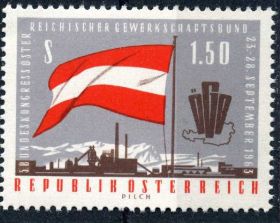 Австрія Австрия ^/--/^ Австрия. Флаг (серия)** 1963 г. ^_^^^ Австрія. Прапор (серія) 1963 - фото фото фото