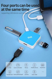 Концентратори, хаби Концентраторы, хабы ^/--/^ USB-хаб 4 порти/HUB USB /--/ 2.0 DM CHB /--/ 051 4 USB USB-A 120 cm Синій ^_^^^ USB-хаб 4 порта/HUB USB /--/ 2.0 DM CHB /--/ 051 4 USB-A 120 cm Синий - фото фото фото