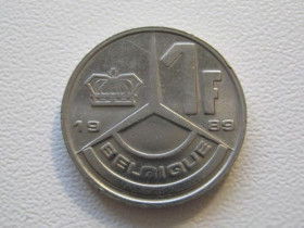 Бельгія Бельгия ^/--/^ Бельгия 1 франк 1989 года BELGIQUE 33047 ^_^^^ Бельгія 1 франк 1989 BELGIQUE 33047 - фото фото фото