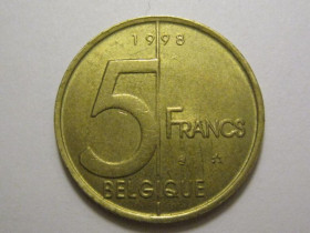 Бельгія Бельгия ^/--/^ Бельгия 5 франков 1998 года BELGIQUE 3 /--/ П /--/ 779 ^_^^^ Бельгія 5 франків 1998 року BELGIQUE 3 /--/ П /--/ 779 - фото фото фото