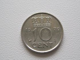 Нідерланди Нидерланды ^/--/^ Нидерланды 10 центов 1979 года 23269 ^_^^^ Нідерланди 10 центів 1979 року 23269 - фото фото фото