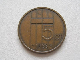 Нідерланди Нидерланды ^/--/^ Нидерланды 5 центов 1983 года 23232 ^_^^^ Нідерланди 5 центів 1983 року 23232 - фото фото фото