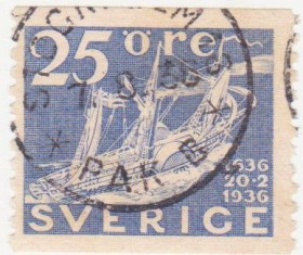 Скандинавія Скандинавия ^/--/^ Швеция 1936 г. № 233 гашеная ^_^^^ Швеція 1936 р. No 233 гашена - фото фото фото