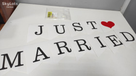 Запрошення Пригласительные ^/--/^ Весільний напис &amp;quot;Just Married&amp;quot;, щойно одружені. Прикраса весільна на стрічці ^_^^^ Свадебная надпись &amp;quot; Just Married&amp;quot; только что женатые. Украшение свадебное на ленте - фото фото фото