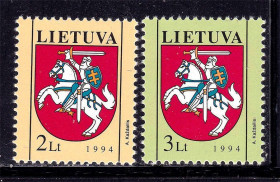 Балтійські країни Балтийские страны ^/--/^ Литва  1994  г  MNH  - геральдика ^_^^^ Литва 1994 MNH - геральдика - фото фото фото