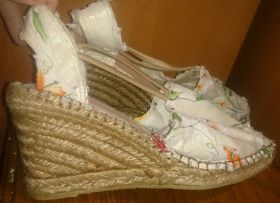 Босоніжки Босоножки ^/--/^ стильні білі босоніжки аплікація р /--/ 39 Emma ^_^^^ стильные белые босицы аппликация р /--/ 39 Emma - фото фото фото