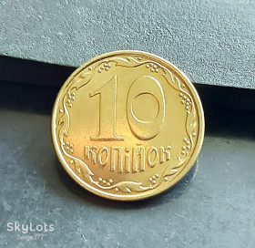 Обігові Обиходные ^/--/^ MN Україна 10 копійок 2008 р., 1 /--/ ИВм _2 ^_^^^ MN Украина 10 копеек 2008 г., 1 /--/ ИВм _2 - фото фото фото