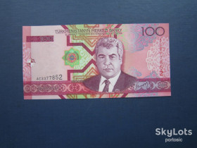 Туркменістан Туркменистан ^/--/^ Банкнота 100 манат Туркменистан 2005 UNC пресс ^_^^^ Банкнота 100 манат Туркменістан 2005 UNC прес - фото фото фото