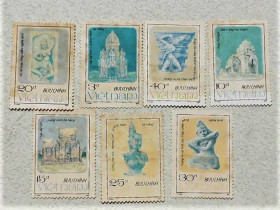 В'єтнам Вьетнам ^/--/^ Серія поштових марок В&amp;apos;єтнам &amp;quot; Архітектура &amp;quot; 1987 рік ^_^^^ Серия почтовых марок Вьетнам &amp;quot; Архитектура &amp;quot; 1987 год - фото фото фото