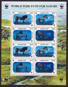 Фауна Фауна ^/--/^ Монголия 2000 г MNH - лошади - WWF - голограмма ^_^^^ Монголія 2000 р MNH - коні - WWF - голограма - фото фото фото
