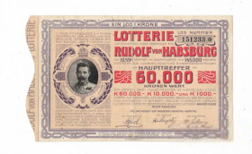 Акції, облігації, лотереї Акции, облигации, лотереи ^/--/^ Австро-Венгрия лотерея Рудольф фон Габсбург 1911 Редкость. ^_^^^ Австро-Угорщина лотерея Рудольф фон Габсбург 1911 Рідкість. - фото фото фото