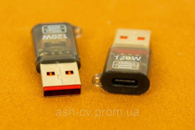 Інше Другое ^/--/^ Адаптер, перехідник, USB, тато, Type C, мама, 120 W, 10 Gb, Black, 1 шт ^_^^^ Адаптер, переходник, USB, папа, Type C, мама, 120 W, 10 Gb, Black, 1 шт - фото фото фото