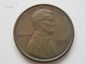 Обігові Обиходные ^/--/^ США 1 цент 1975 года #20524 ^_^^^ США 1 цент 1975 року #20524 - фото фото фото