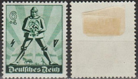 Третій Рейх (-) Третий Рейх (-) ^/--/^ 1940 - Рейх - День праці Mi.745 * ^_^^^ 1940 — Рейх — День труда Mi.745 - фото фото фото