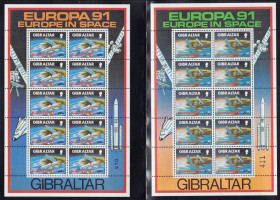 Освоєння космосу Освоение космоса ^/--/^ Космос  Гибралтар  1991 г MNH - ^_^^^ Гібралтар 1991 MNH - фото фото фото
