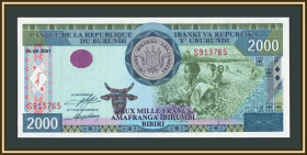 Бурунді Бурунди ^/--/^ Бурунди 2000 франков 2001 P-41 UNC ^_^^^ 2000 франків 2001 P-41 UNC - фото фото фото