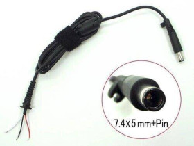 Адаптери живлення Адаптеры питания ^/--/^ DC кабель (7.4*5.0+Pin) для DELL, HP (45 /--/ W, 65 /--/ W, 90 /--/ W) 2  провода. От блока питания к ноутбуку. ^_^^^ DC кабель (7.4*5.0+Pin) для HP (45 /--/ W, 65 /--/ W, 90 /--/ W) 2 - дроти. Кабель з феритовим фільтром і застібкою - фото фото фото