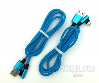 Кабелі Кабели ^/--/^ Дата кабель M-014 круглый силиконовый угловой Micro USB 1.0 /--/ m Blue  (тех. упаковка) ^_^^^ Дата кабель M-014 круглий силіконовий кутовий Micro USB 1.0 /--/ m Blue (тих. упаковка) - фото фото фото
