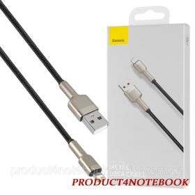 Кабелі Кабели ^/--/^ Кабель Baseus Cafule Series Metal Data Cable USB to IP 2.4 /--/ A 1 /--/ m Black (CALJK-A /--/ 01) - фото фото фото