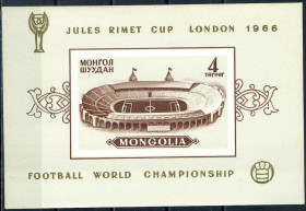 Спорт Спорт ^/--/^ Монголия. Футбол  (блок б/з)** 1966 г. ^_^^^ Монголія. Футбол (блок) 1966 - фото фото фото