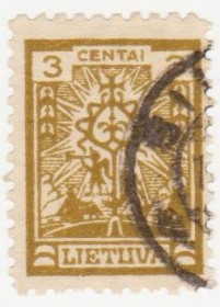 Балтійські країни Балтийские страны ^/--/^ Литва 1923 г №  214 гашеная ^_^^^ Литва 1923 р. No 214 гашена - фото фото фото