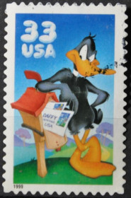 Інше Другое ^/--/^ США Марка на марке Мультипликация Looney Tunes Даффи Дак 1999 ^_^^^ США Марка на марці Мультиплікація Looney Tunes Даффі Дак 1999 - фото фото фото