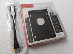 Інші комплектуючі Другие комплектующие ^/--/^ Optibay, case адаптер карман HDD/SSD 9.5/12.7 /--/ мм, другий хард замість CD-ROMа + USB LED ліхтарик ^_^^^ Optibay, case адаптер карман HDD/SSD 9.5/12.7 /--/ мм, второй хард вместо CD-ROMа + USB LED фонарик - фото фото фото