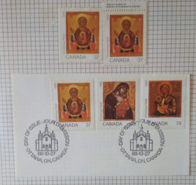 Північна Америка Северная Америка ^/--/^ Канада Рождество Иконы 1988 ^_^^^ Канада Різдво Ікони 1988 - фото фото фото
