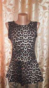 Майки Майки ^/--/^ Красивая "леопардовая" майка, топ с баской new look ^_^^^ Красива " леопардова" майка, топ з лазкою new look - фото фото фото