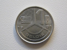 Бельгія Бельгия ^/--/^ Бельгия 1 франк 1991 года BELGI 33060 ^_^^^ Бельгія 1 франк 1991 року BELGI 33060 - фото фото фото